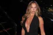 Kylie Jenner’s BFF Nearly Squeezes Out of Her Ultra-Deep Plunging Top