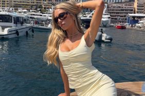 Alix Earle Bares Her Back in Bevza Top Hanging by the Thinnest Strings