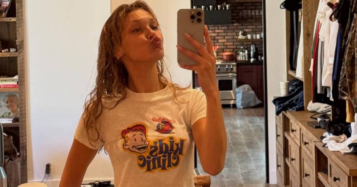 Bella Hadid Turns Heads in Chloe Lace Micro Minidress With Plunging Low Cut