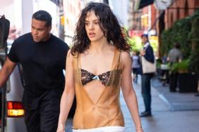 Rosalia Makes Sheer Plunging Yasmina Tutu Dress Even Bolder With Bra Peek