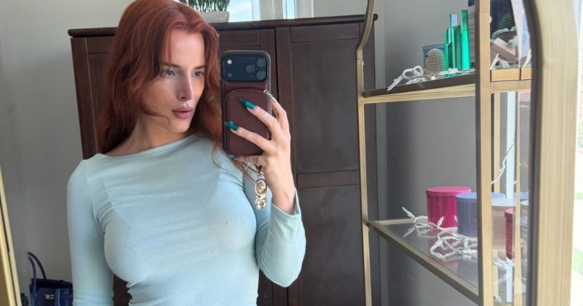 Bella Thorne's Plunging PatBO Dress Gets a Thigh-High Slit for Birthday