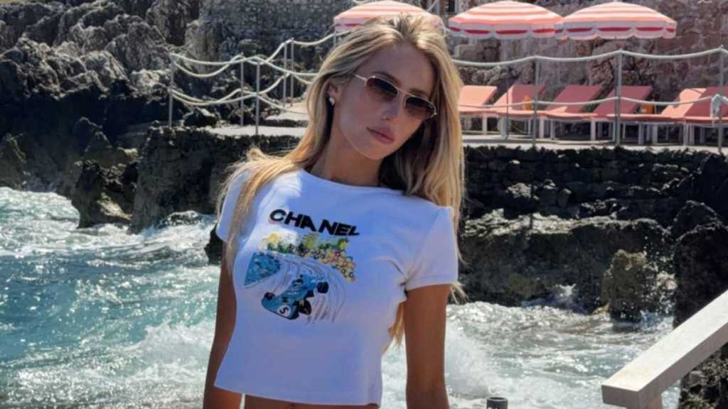 Alix Earle's Plunging Teeny Tiny Dress Rides High up Her Thighs
