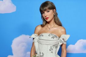 Taylor Swift's Barely-Held Minidress Spotlights Her Plunging Neckline