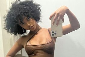 Tyla's Plunging Crop Top & Micro Shorts Barely Covers Anything