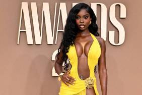 Olandria Carthen’s Sheer Theo Philio Dress’ Neckline Meets Its High Slit at BET Awards