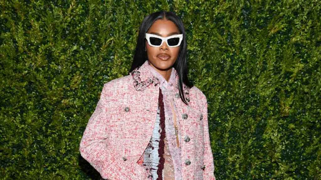 Teyana Taylor's Unbuttoned Chanel Shirt Couldn't Be More See-Through