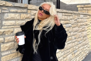Christina Aguilera Scores a Win in Jaded London Micro Shorts at FIFA Match