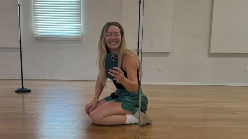 Hilary Duff's Plunging Anne Wold Micro Minidress Is Made of Metal Mesh