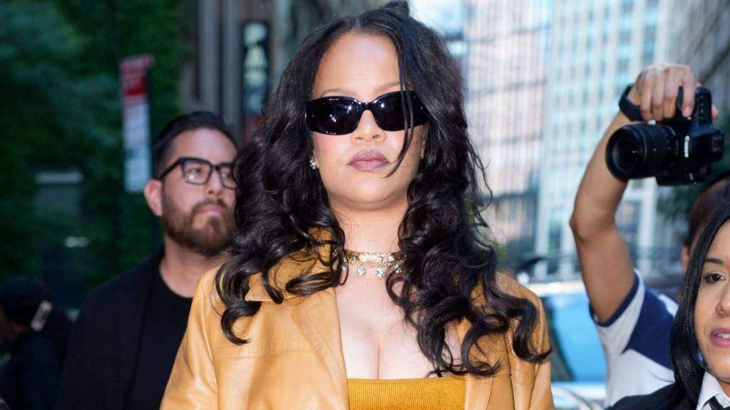 Rihanna Keeps It Sultry in Plunging Body-Hugging Alaia Dress With a $9K Twist