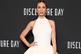 Emily Blunt's Alaia Skirt Goes Shockingly High at the Sides Over Bodysuit