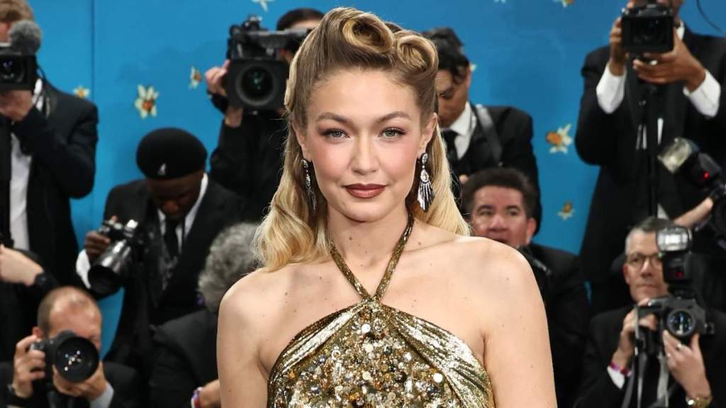 Gigi Hadid Makes Low-Rise Pants & Unbuttoned Top Look Effortless
