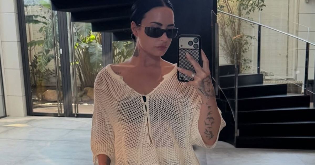 Demi Lovato Goes Bolder Than Ever in a Completely Sheer White Skirt