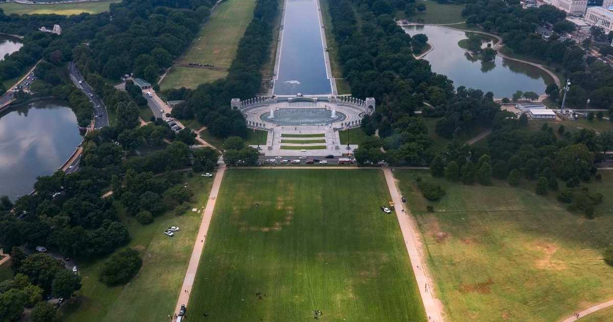 8647’ Anti-Trump Message Allegedly Etched in National Mall Lawn During Reflecting Pool Renovation