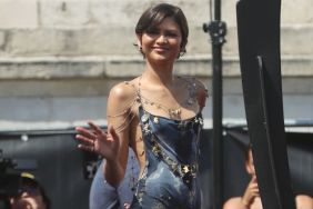 Zendaya Debuts Dazzling Spider Web Bare-Back Look at Movie Premiere