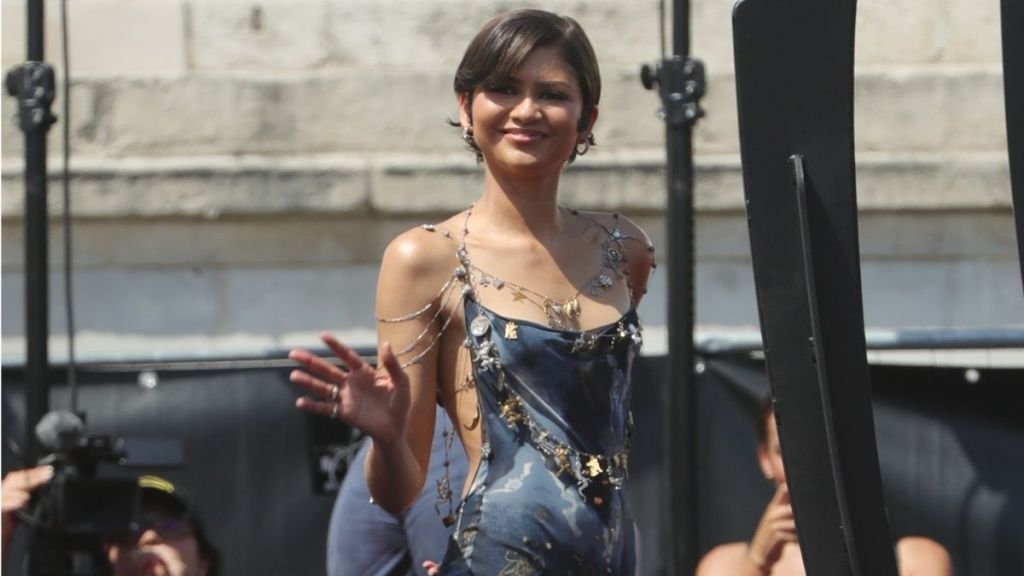 Zendaya Debuts Dazzling Spider Web Bare-Back Look at Movie Premiere