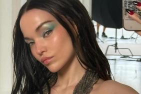 Dove Cameron Nearly Has a Wardrobe Mishap in Deeply Plunging Fit
