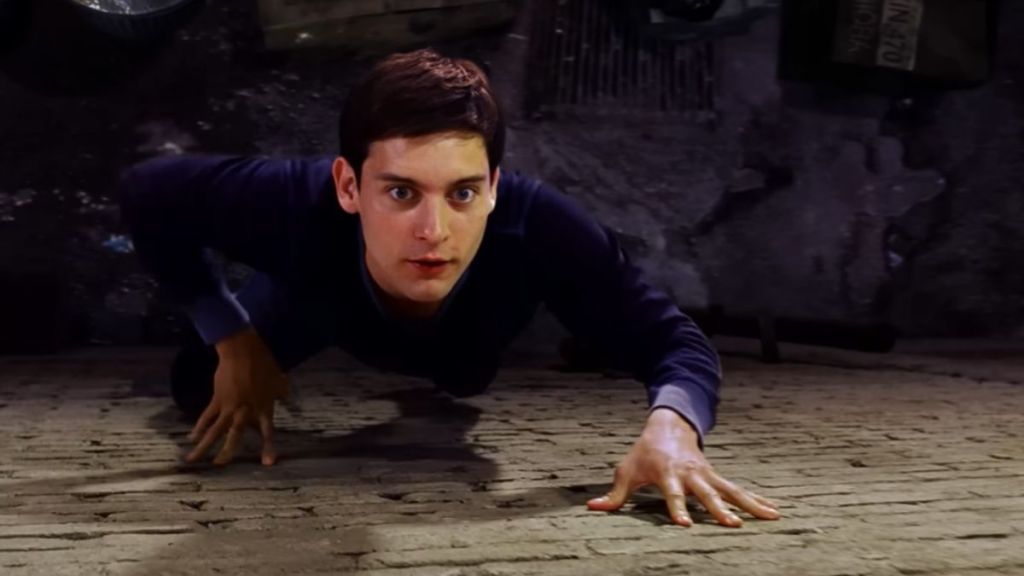 Spider-Man Star Tobey Maguire Appears To Kiss 26-Year-Old Rapper at Party