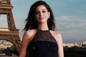 Anne Hathaway’s See-Through Prada Dress Hangs on for Dear Life in Paris