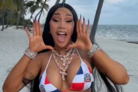Cardi B Risks It All in a Plunging Skimpy Bikini That Barely Holds Her Curves In
