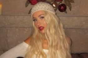 Christina Aguilera's Plunging Micro Minidress Rides High on Her Thighs