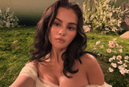 Selena Gomez Nearly Spills Out of Plunging Danielle Frankel Dress