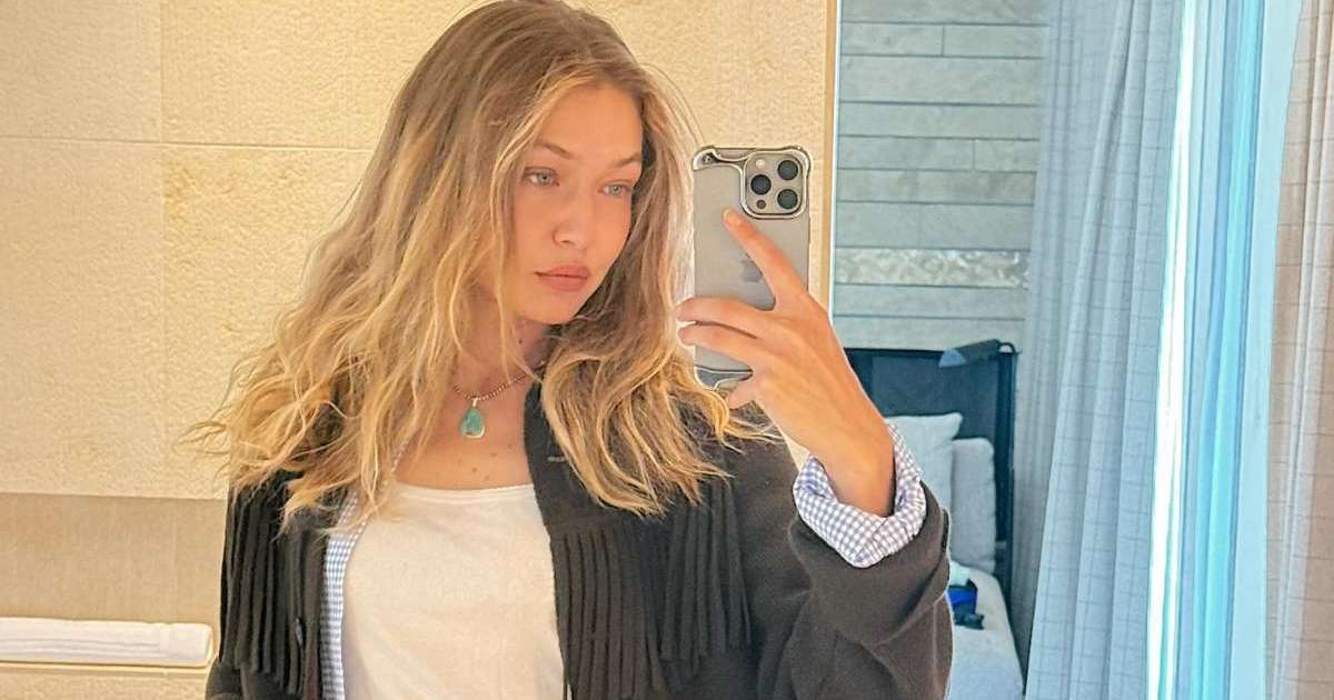 Gigi Hadid’s Flirty Bra Peeks Through Cutout in Curve-Hugging Dress for Taylor Swift Wedding