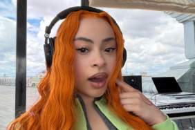Ice Spice Strikes a Bold Pose as Her Mini Dress Rides Higher