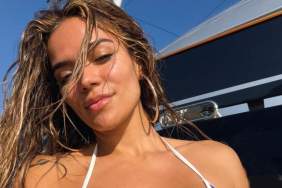 Karol G Leaves Very Little Covered in Flower Bra & Briefs at Chicago Concert