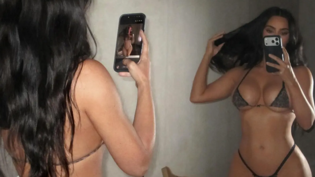 Kim Kardashian Debuts New Leopard-Print SKIMS Lingerie
