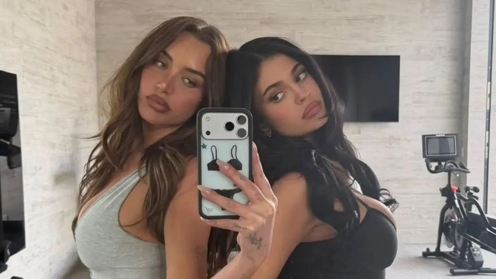 Kylie Jenner’s BFF Flaunts Her Toned Body in a Plunging Bra That Can’t Get Any Lower