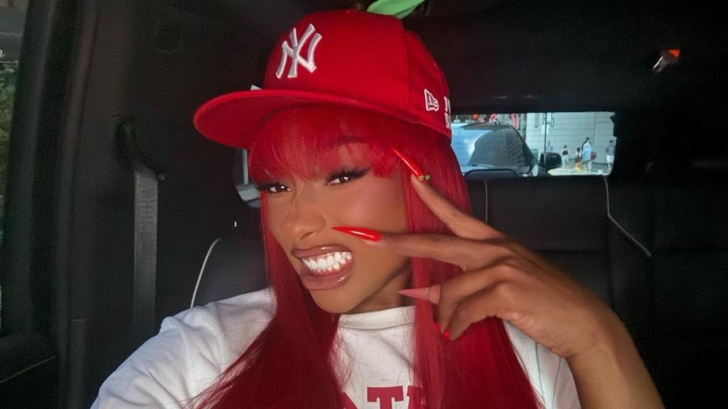 Megan Thee Stallion Leaves Her Thong Exposed in Unbuttoned Micro Shorts