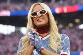 Paris Hilton's Michael Ngo Jersey Micro Minidress Rides High on Her Thighs