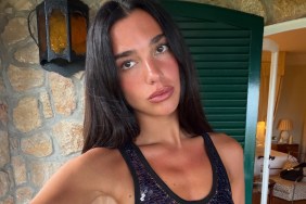 Dua Lipa's Chloe Peplum Top Goes Completely See-Through for SERVICE95