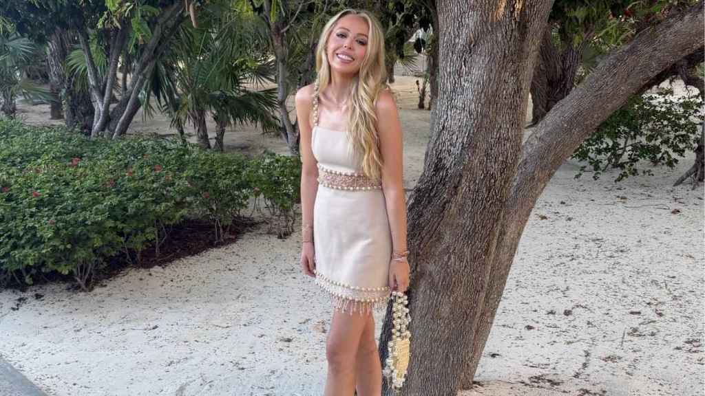 Tiffany Trump’s Front-Open Romper Is So Sheer, Her Neon Bikini Steals the Show