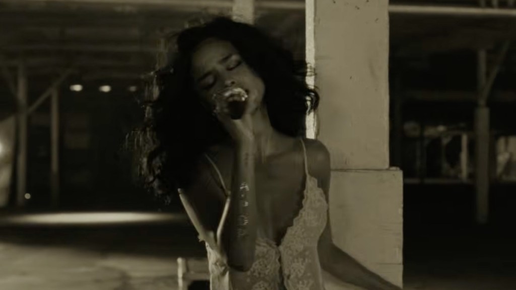 Tyla’s Lingerie-Coded See-Through Guess Lace Slip Dress Barely Hangs On