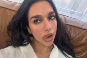 Dua Lipa's Plunging Gucci Lace Cami Top Goes See-Through for SERVICE95