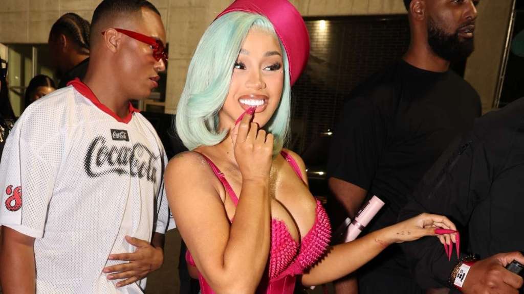 Cardi B’s Ultra Plunging Bra Completes Her Luis de Javier Corset Bodysuit