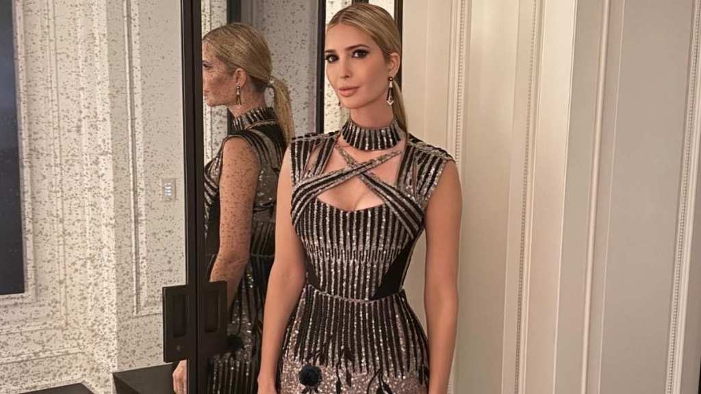 Ivanka Trump’s Plunging STAUD Halter Dress Boasts a Backless Twist at FIFA