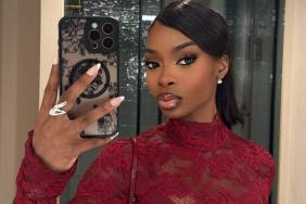 Olandria Carthen Styles $1990 Tom Ford Top as Dress With Waist-High Slit