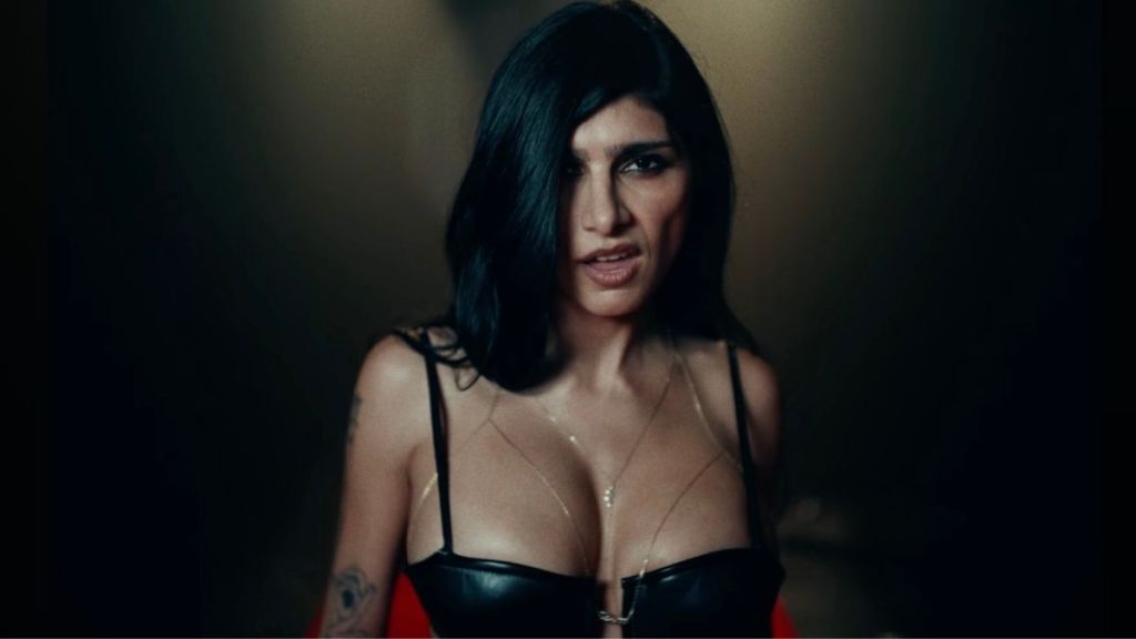 Mia Khalifa’s Latex Bra Can Barely Contain Her Curves in Risqué New Video