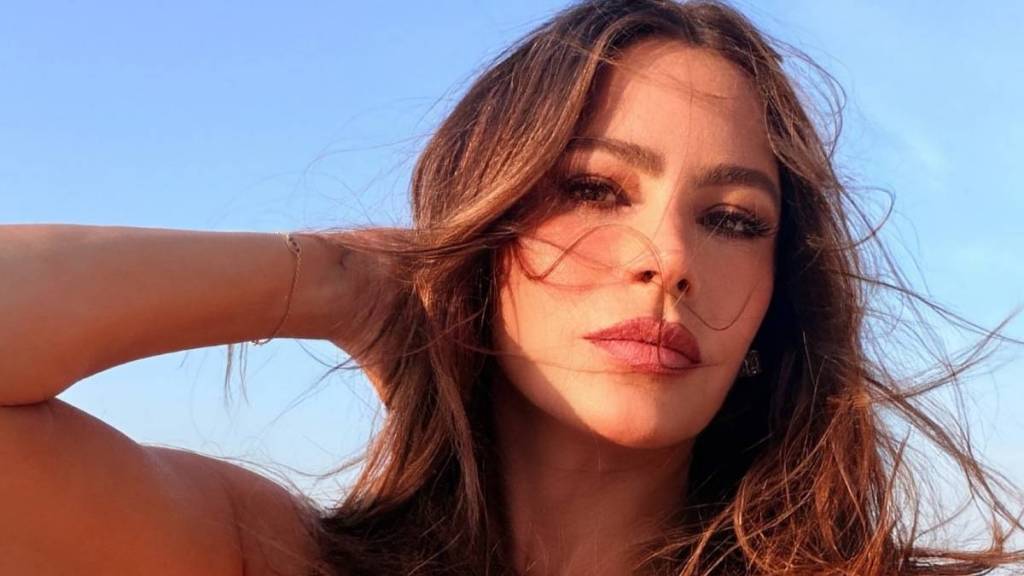 Sofia Vergara Lounges in Red Hot Bikini Barely Held by Strings