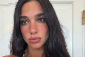 Dua Lipa Flaunts Her Curves in Plunging Fanci Club Corset Top
