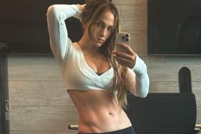 Jennifer Lopez’s Bra Peeks Through Sheer Cutout Top in Paris