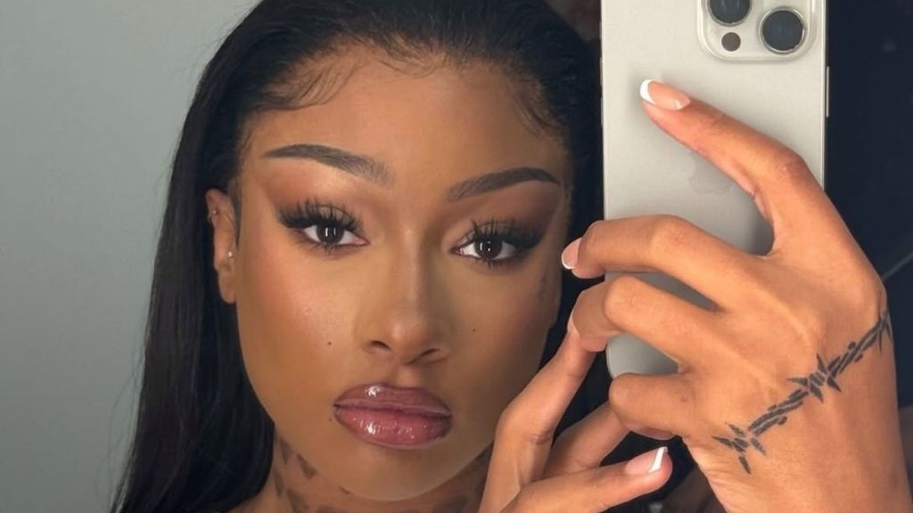 Megan Thee Stallion's Sheer Top & Undone Micro Shorts Give a Peek at Her Bikini