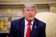 Trump mixed trivia with jokes about his appearance during the Independence Day storytime program