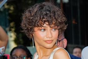 Zendaya Channels Athena in Micro Minidress & Sophia Webster Gladiator Heels