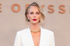 Charlize Theron's Plunging Dior Micro Minidress Rides High on Her Thighs