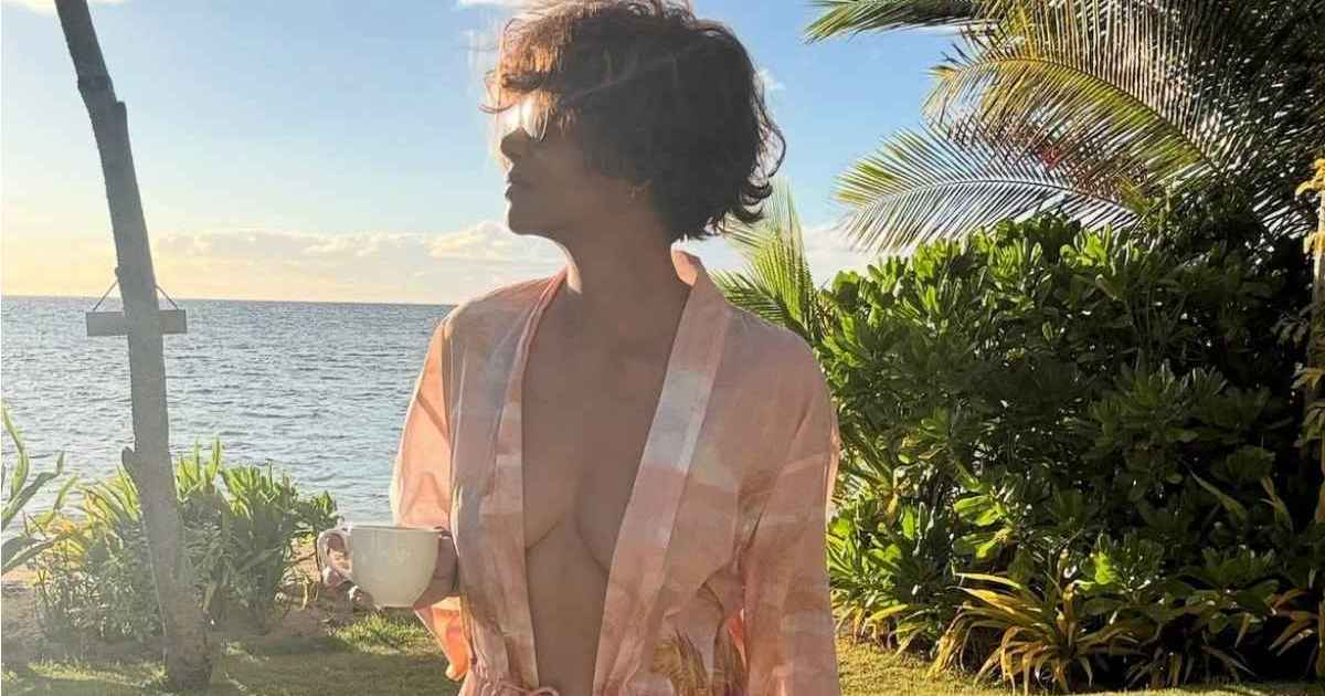 Halle Berry Goes Topless Under $129 Soma Cover-up Held Together by Strings