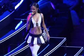 Tyla Gives Cheer a Racy Twist in Plunging Agro Studio Bra & Micro Miniskirt