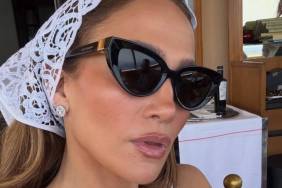 Jennifer Lopez's Plunging LoveShackFancy Micro Minidress Barely Hangs On